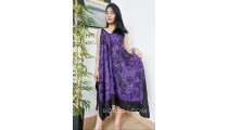 hand printing rayon batik long dress fashion clothing made bali